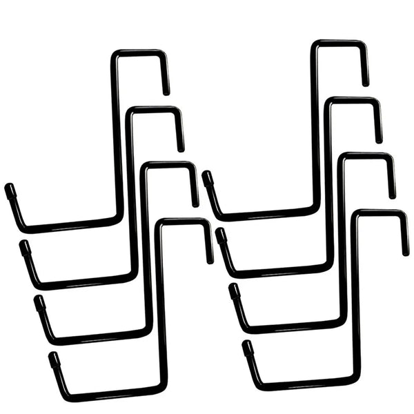 6 Pack Vinyl Coated Heavy Duty Garage Storage Utility Hanging Hooks - Large