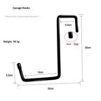 Large Vinyl Coated Heavy Duty Garage Storage Utility Hanging Hooks (6 Pack) - Rafter Hanger Hooks for Bicycle, Ladder, Fence, Pool Cover, Sport Equipment & More