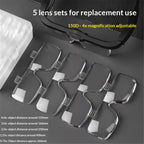 Rechargeable Magnifying Glasses with Light, Hands-Free Headset for Jewelers, Eyelash Extensions, Watch Repair, Cross Stitch, and Close Work