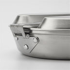 304 Stainless Steel   Mess Kit Plate Set  Type Outdoor Camping Hiking Picnic BBQ Beach ,Stainless Steel Camping Lunch Box with Handle,