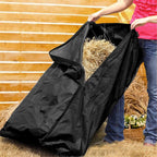 Hay Bale Storage Bag- Horse Hay Bag Black Heavy Duty for Horse Goats Storage Container Feeding Supplies for Feed Trailer,110*40*60cm