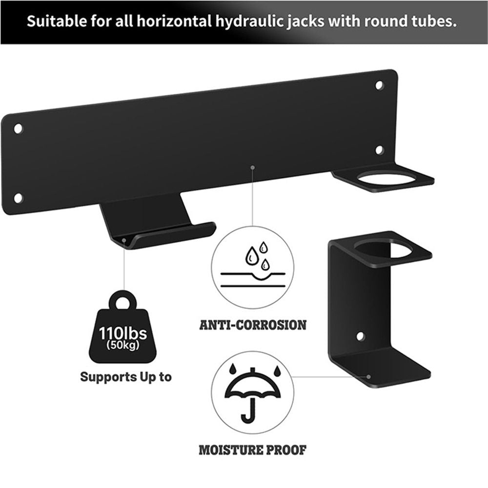 Wall Mount Floor Jack Stand Rack Organizer, Car Hydraulic Trolley Jack Stands Holder Wall Storage Rack Mount Brackets Jack Stands Tower Racing Trailer Accessories Tool