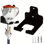 Garage Organizer Trimmer Rack, Garden Power Tool Hanger Weed Whackers Holder Wall Mounted for Grass Trimmer, Hedge Trimmer, Garage Trimmer, Garden Tools,2 Pack black