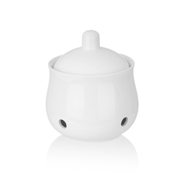 Garlic Storage Pod Ceramic Garlic Keeper (White)