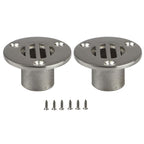 2pcs Small Boat Drain Floor Deck Drainage Cover Plug Scupper for Yacht Thru Hull Marine 316 Stainless Steel with Screws（22mm）