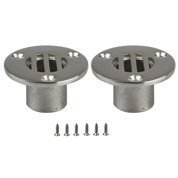 2pcs Small Boat Drain Floor Deck Drainage Cover Plug Scupper (22mm)