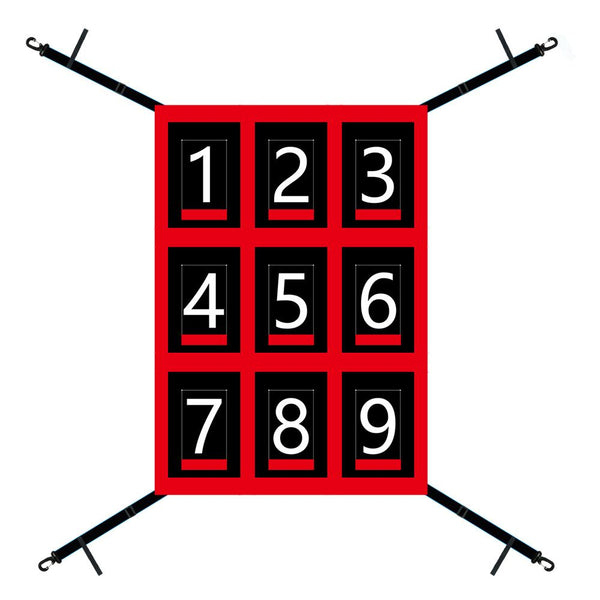 19.29 * 27.56in Clear Numbered Strike Zone Pitching Training