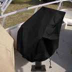 Boat Seat Cover 420D Oxford Fabric Waterproof Captains Chair Boat Seat Cover Resistant To Fading Pedestal Pontoon Chair Seat Cover（60*55*63cm black）