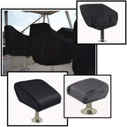 Boat Seat Cover 420D Oxford Fabric Waterproof Captains Chair Boat Seat Cover Resistant To Fading Pedestal Pontoon Chair Seat Cover（60*55*63cm black）
