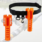 Adjustable Fishing Rod Socket Lightweight Poles Tube Mount Bracket Socket Accessories Easy Installation（Orange box with belt included）