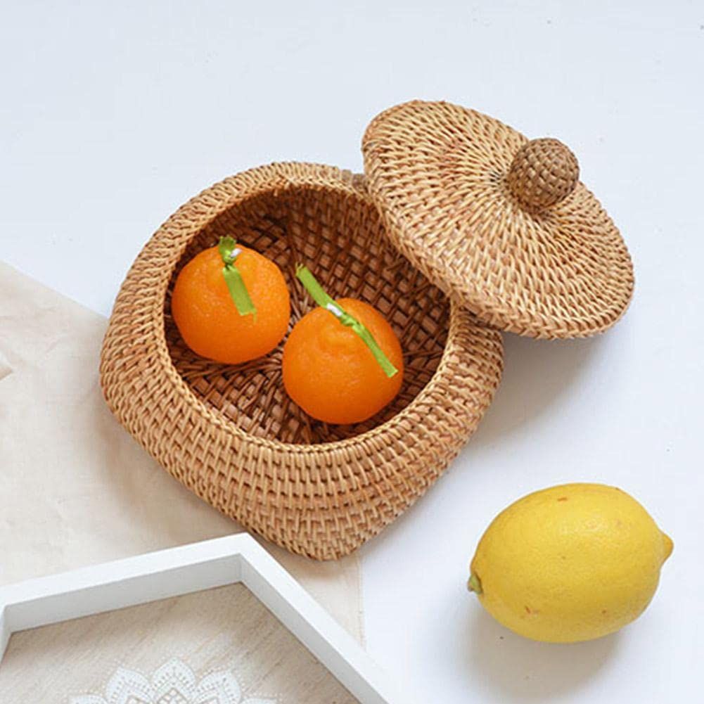Ordinary rural rattan covered storage box, multi-purpose willow tray, square, handmade, Bohemian style