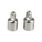 2 PCS Top Cap External Eye End Boat Fittings  Marine Hardware, Fits 3/4" OD Round TubingTop Eye End Cap Boat  Top Fittings Stainless Steel 316  Top Hardware