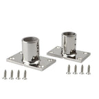 2pcs Boat Hand Rail Fitting,316 Stainless Steel Rectangular90 Degree Boat Hand Rail Base and Screws（7/8寸（22mm)）