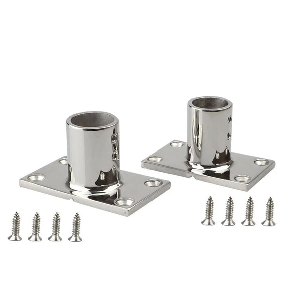 2pcs Boat Hand Rail Fitting,316 Stainless Steel Rectangular