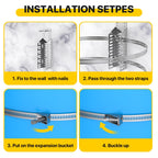 Universal Expansion Tank Water Heater Wall Mounting Bracket with stainless steel strap for adjustable water tank support