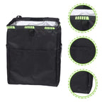2pcs Hanging Car Trash Can with Storage Pockets, Waterproof Leakproof Oxford Auto Garbage Bag, Multi-Use Organizer for Outdoor Traveling,Home (Black printed green ribbon)
