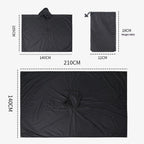 Hooded Rain Poncho for Adult with Pocket, Waterproof Lightweight Unisex Raincoat for Hiking Camping Emergency（black）