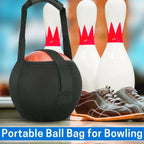 Bowling Mesh Bag, Single Bowling Ball Carrier with Reinforced  Handle, Black,  (excluding bowling)