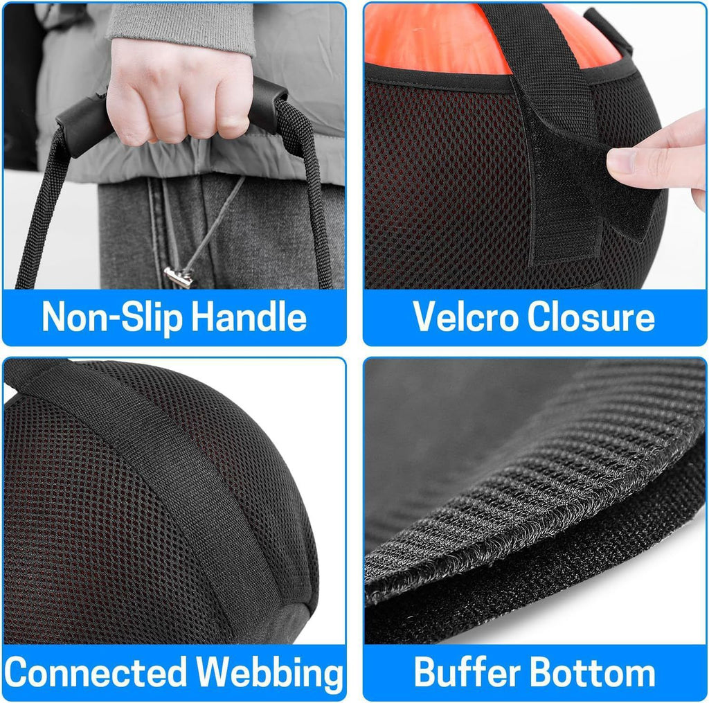 Bowling Mesh Bag, Single Bowling Ball Carrier with Reinforced  Handle, Black,  (excluding bowling)
