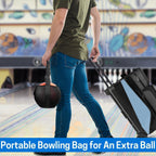 Bowling Mesh Bag, Single Bowling Ball Carrier with Reinforced  Handle, Black,  (excluding bowling)