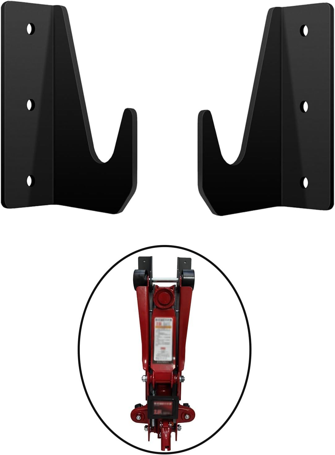 Floor Jack Stand Rack Wall Mount , Car Hydraulic Trolley Jack Stands Holder Wall Storage Rack Mount Brackets Jack Stands Tower Trailer Accessories Tool,  (2 Pack)