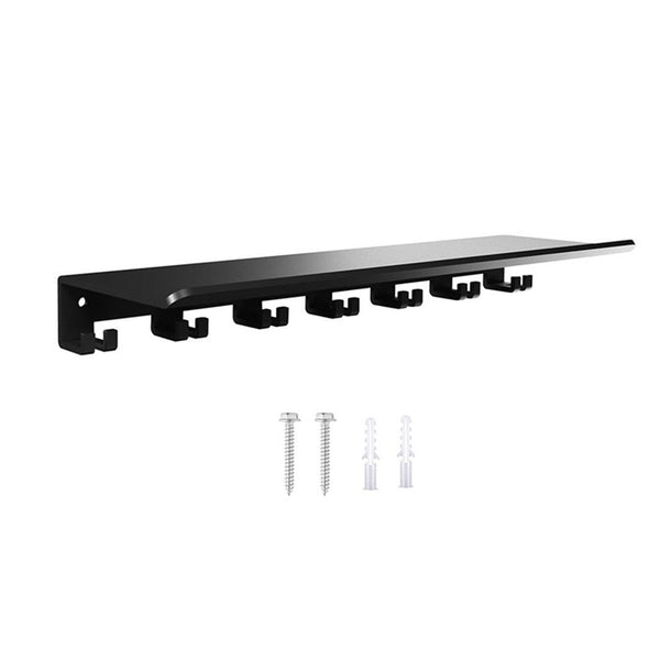 Wall Mount Metal Shelf Gym Weight Storage Equipment Hanger with Hooks
