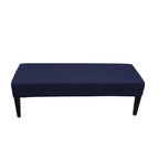 Dining Room Bench Covers - Stretch polyester Upholstered Seat Cushion Slipcovers for Kitchen Bench Seat Protector (Navy)
