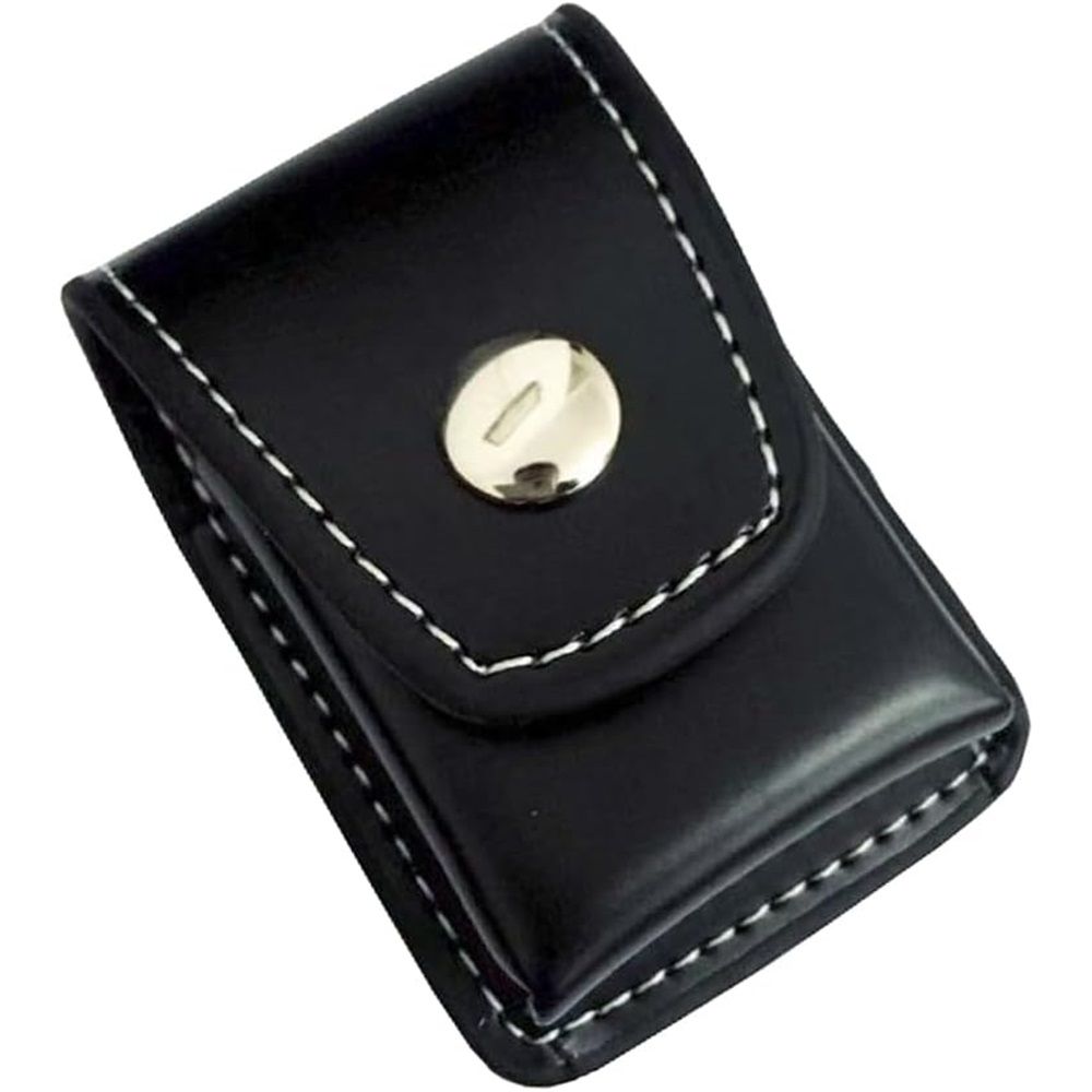 2 Piece Lighter Case Sleeve Pouch Leather Lighters Holder Cover Lighter Storage Organizer  Black