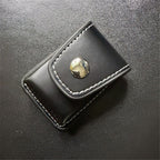 2 Piece Lighter Case Sleeve Pouch Leather Lighters Holder Cover Lighter Storage Organizer  Black