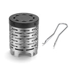 Portable Camping Heater Stove, Stainless Steel Mini Tent Heater with High Efficiency Heating & Rapid Setup Design for Outdoor Use, Compact Folding Sto（ Black）