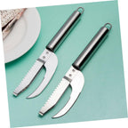 2pcs Fish Scales Scraping Tool, Multifunction Stainless Steel Fish Scale Knife Fish Cleaning Kit,Fish Scale Remover for Home Market Restaurant Use
