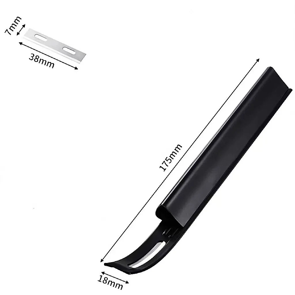 DIY Leather Surface Treatment Arc Thinning Knife Thinning Tool Leather Thinning Knife Leather Carving Tool Peeling Knife With three blades（Black）