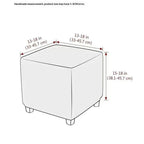 Waterproof  Cover Square Storage  Jacquard Stretch Footrest Foot Stool Cover Square Folding Storage Stool Protector with Elastic Band  Pink
