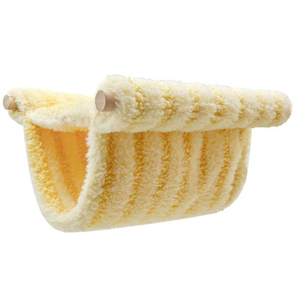Winter Warm Bird Nest Bed Hanging Hammock Snuggle Hut Parrot House Tent Toy Bird Cage Perch for  Lovebird Cockatoo Finch Hamster Chinchilla Guinea Pig (Yellow)