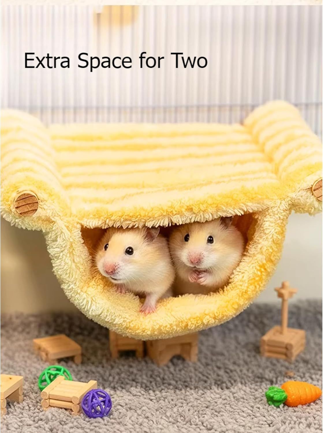 Winter Warm Bird Nest Bed Hanging Hammock Snuggle Hut Parrot House Tent Toy Bird Cage Perch for  Lovebird Cockatoo Finch Hamster Chinchilla Guinea Pig (Yellow)