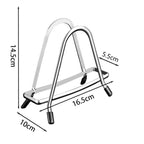Cutting Board Rack Holder Stand - 304 Stainless Steel Chopping Board Organizer, Pan Rack with Stable Triangle Design, Stainless Steel Cutting Board Hold for Countertop Space Saving