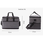 Collapsible  Cooler Bags Insulated, Front Zipper Pocket & Shoulder Strap, Portable Leakproof Soft Sided Coolers for Camping/Beach/Picnic/Travel - Grey small size