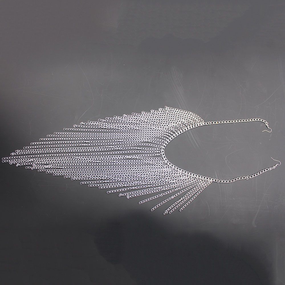Tassel Veil Masks Women Headwear Face Chains Mask Masquerade Dance Party Costume Face Accessories Jewelry（silvery）