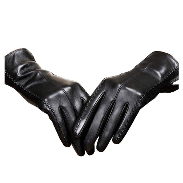 Leather Gloves for Women Winter, Touchscreen Gloves for Cold Weather with Warm Lining  Women's Touchscreen Texting Driving Winter Warm （Black）