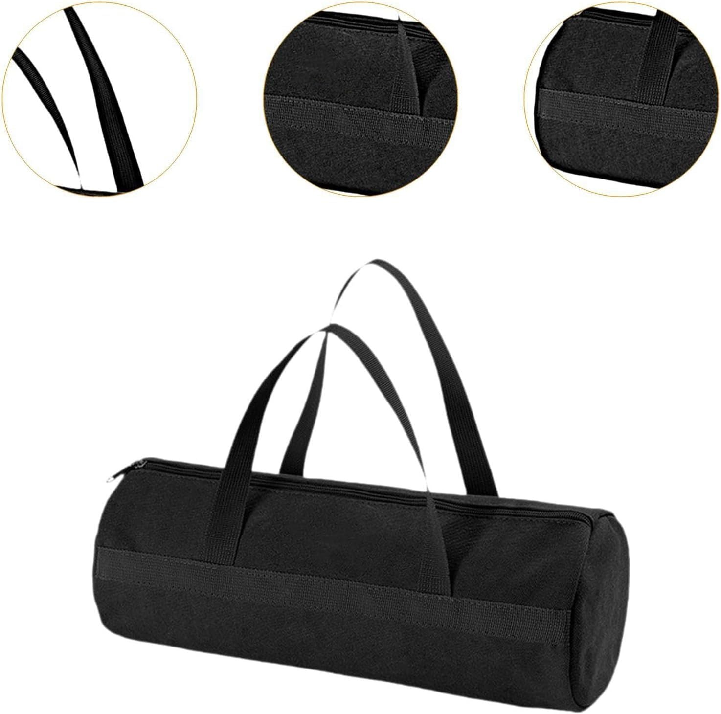 Multifunctional Handbag Camping Tent Stakes Storage Bag Electrician Large Capacity with Handles Camping Tool Bag, Black