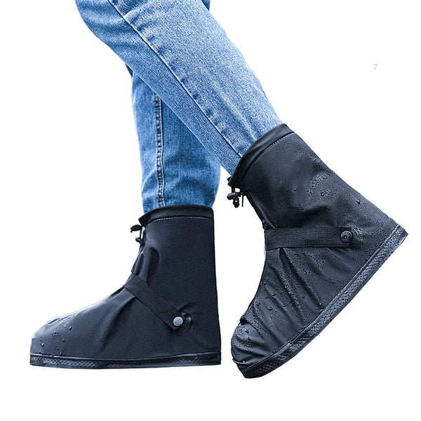 High-quality Waterproof Fabric Rain Shoe Cover - Black M