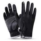 Sport Gloves, Winter Gloves, Ultimate Waterproof & Windproof Thermal Non-Slip Gloves, Mens Comfortable Warm Touch Glove（Black M）