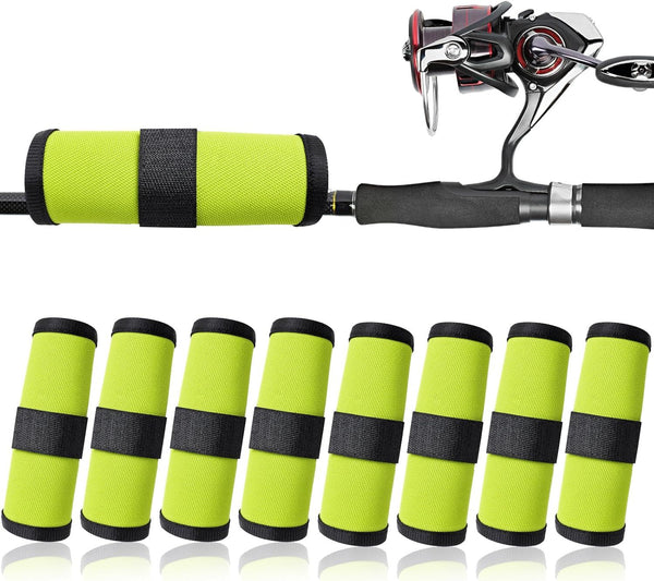 8 Pack Fishing Lure Covers, Bait Gloves Lure Wrap Fishing Bait Hook Cover Lure Guard to Keep Fishermen Fishing Safe for Fishing Rod （light green）
