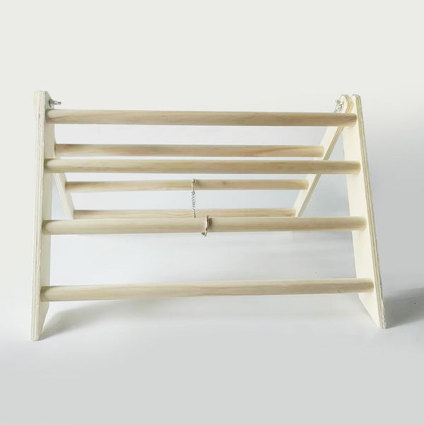 Sturdy Metal and Wooden Baby Chicks Roosting Bars, Easy to Assemble & Clean Stand Ladder Fun Toys for Coop Accessories