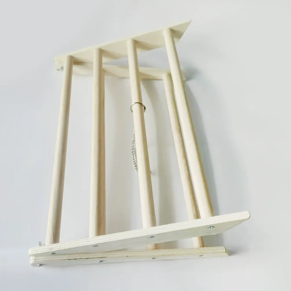 Sturdy Metal and Wooden Baby Chicks Roosting Bars, Easy to Assemble & Clean Stand Ladder Fun Toys for Coop Accessories