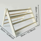 Sturdy Metal and Wooden Baby Chicks Roosting Bars, Easy to Assemble & Clean Stand Ladder Fun Toys for Coop Accessories