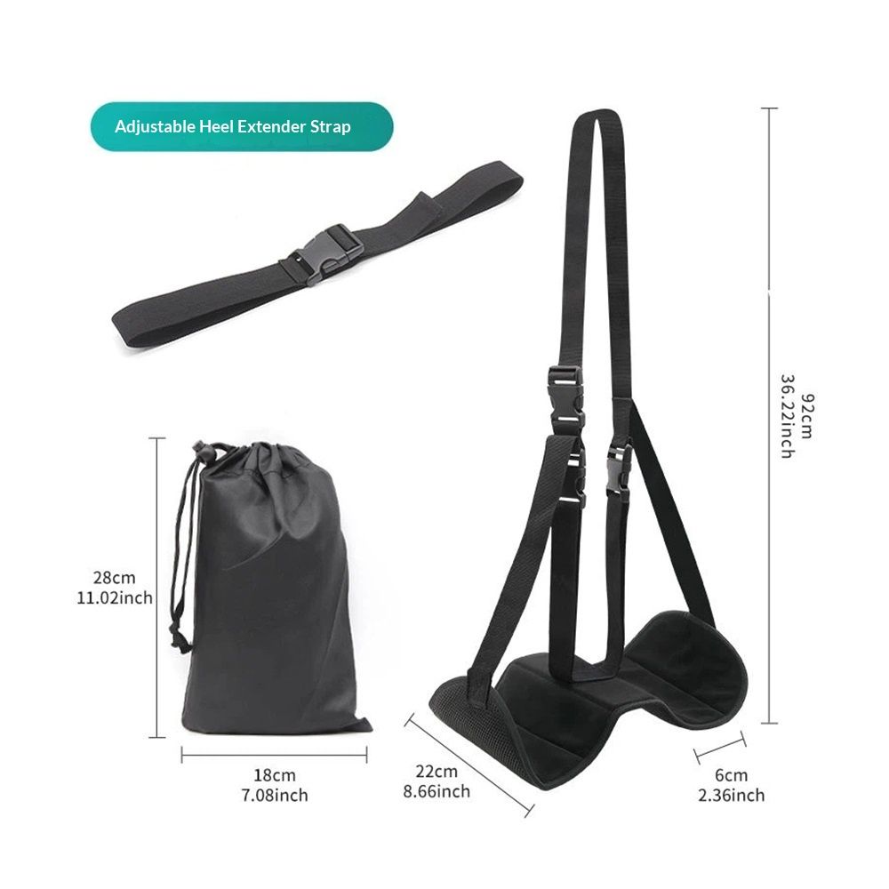 Airplane Foot Hammock - Portable Travel Foot Rest with Adjustable & Detachable Straps for Ergonomic Support on Flights, Cars, Trains, Lightweight & Packable for Long Haul Travel & Office