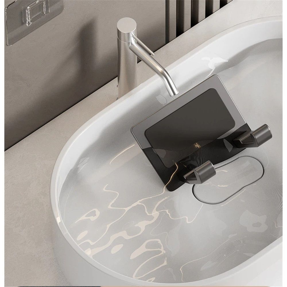 Hair Dryer Holder, Hair Dryer Holder Wall Mounted,New Upgrade Stainless Steel Self Adhesive Blow Dryer Holder Rack for Most Hair Dryers - Grey
