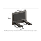Hair Dryer Holder, Hair Dryer Holder Wall Mounted,New Upgrade Stainless Steel Self Adhesive Blow Dryer Holder Rack for Most Hair Dryers - Grey