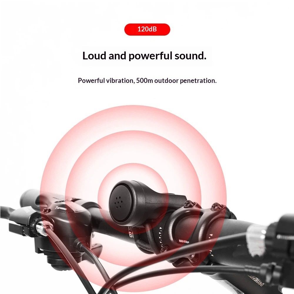 Electric Horn, Electronic Bell, 120DB Horn for Adults, Modes Horn for Bike, Loudest Horn with Rechargeable Battery for Mountain（only one bicycle horn）